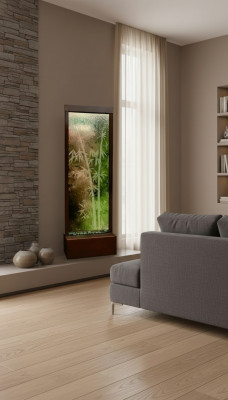 Maueren Waasser Wandpaneel LED Waasserwand Waasserblosen Wand