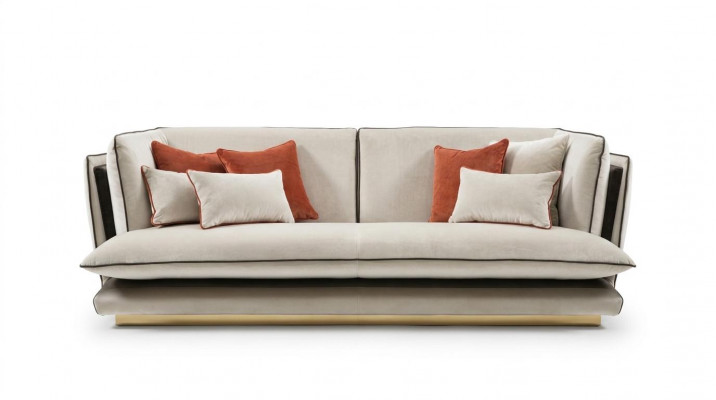 Designer 3-Sëtzer Sofa Polstersofa mat Armleen Sofa Couch Polster Sofas Couch