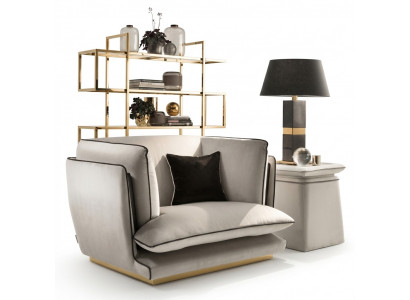 Design Stoff Couch Fotell 1-Sëtzer Polstersofa Lounge Club Neigkeet