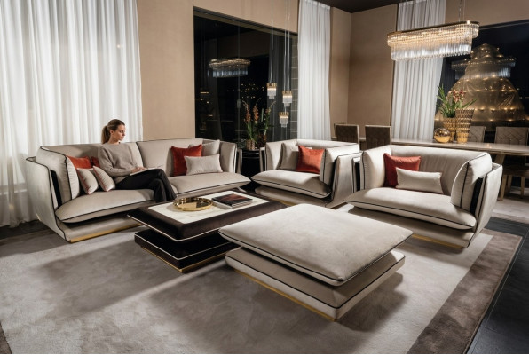 Sofagarnitur 3-1-1 Sëtz Sofa Couch Polster Garnitur Couchen Sofas arredoclassic