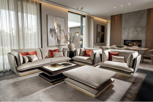Sofagarnitur 3-1-1 Sëtz Sofa Couch Polster Garnitur Couchen Sofas arredoclassic