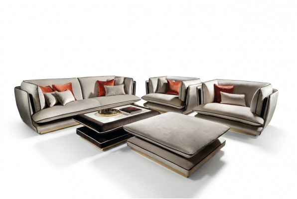 Sofagarnitur 3-1-1 Sëtz Sofa Couch Polster Garnitur Couchen Sofas arredoclassic