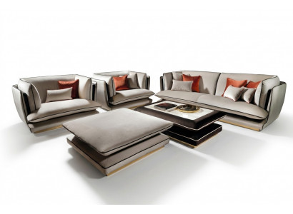 Sofagarnitur 311 Sëtz Hocker Set Miwwel Sofa Polster Grupp Canapé arredoclassic