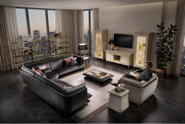 Design Miwwel Canapé Sofagarnitur Couchen Sofa Garnituren 4-Teileg. Set arredoclassic