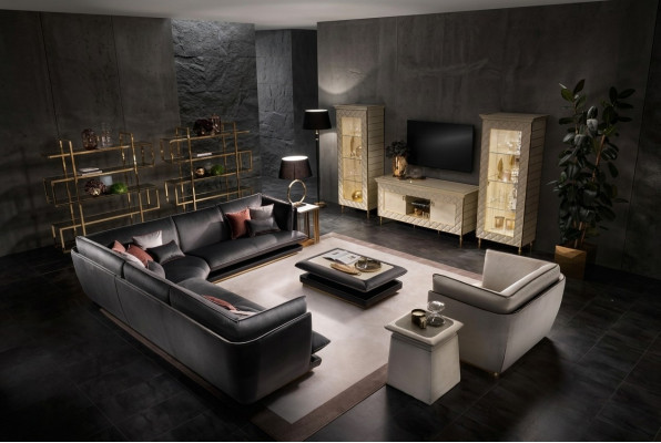 Design Miwwel Canapé Sofagarnitur Couchen Sofa Garnituren 4-Teileg. Set arredoclassic