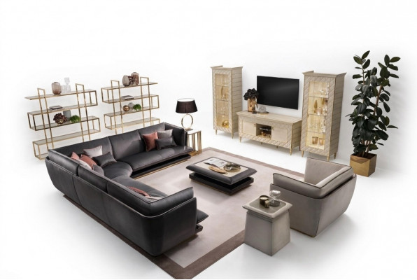 Design Miwwel Canapé Sofagarnitur Couchen Sofa Garnituren 4-Teileg. Set arredoclassic