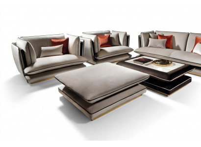Lounge Hocker Club Fousshocker Ottoman Pufa Textil Ottoman Designer arredoclassic