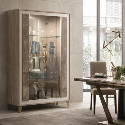 Sideboard Luxus Schaufenster Vitrin Glas Schaf Modern Stil Italienesch Miwwelstécker