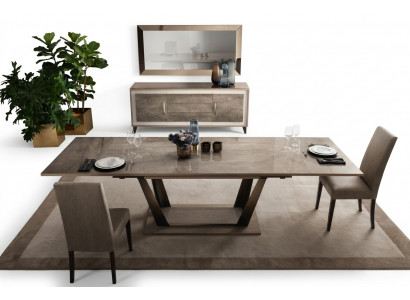 Iessdësch Dësch Iesszëmmer Wunnzëmmer Garnitur Holz Design Dëscher 200x102/294cm