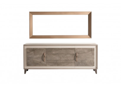Kommode Anrichte Holz Buffetschaf Vitrine Luxus Schaf Miwwelen Set arredoclassic