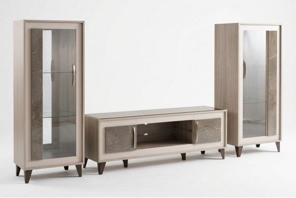 Designer RTV TV Kommod Anrichte Side Low Board Schaf Wunnzëmmer Regal Luxus