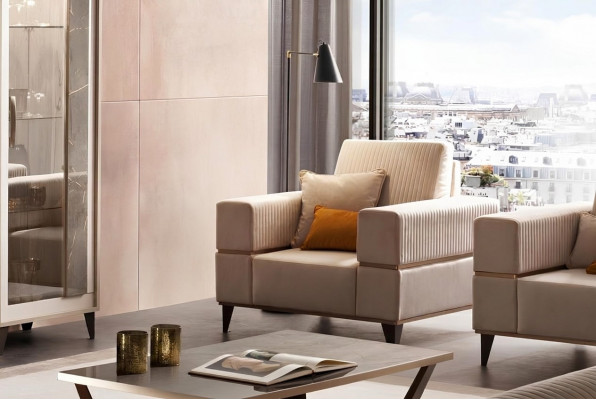 Sëtz Relax Lieder Lounge Club Polster Canapé Luxus Sofa Miwwelen arredoclassic