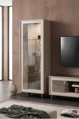 Vitrine Glasschaf Regal Bicherregal Wunnwand Schaf Miwwel Regaler Wunnzëmmer