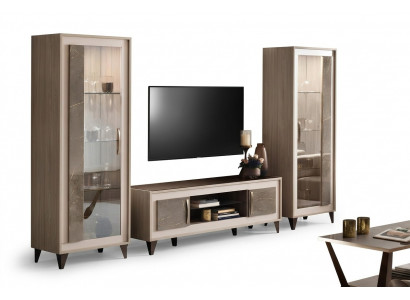 Design Wunnwand Sideboard 2x Schaf RTV Lowboard Anrichte 3-deelegt Set Vitrinn