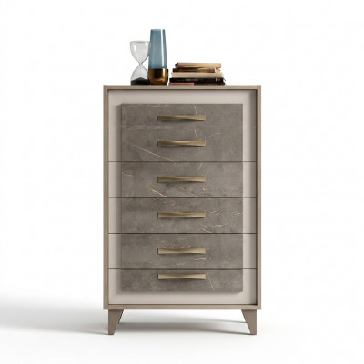 Kommode Héich Schaf Side Low Board Kommoden Designer Edel Holz Luxus Schief