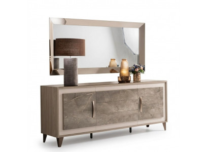 Buffet Anrichte Kommode Spigel 2tlg Kommoden Holz Miwwelen Sideboard arredoclassic