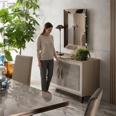 Design Kommode Kommoden Schaf Holzaarbechten Konsole Konsolen Miwwelen Schief