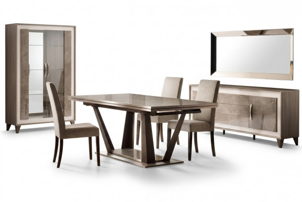 Luxus Miwwelen Iessdësch Dësch Iesszëmmer Wunnzëmmer Holz Edelstol Design Dëscher Nei
