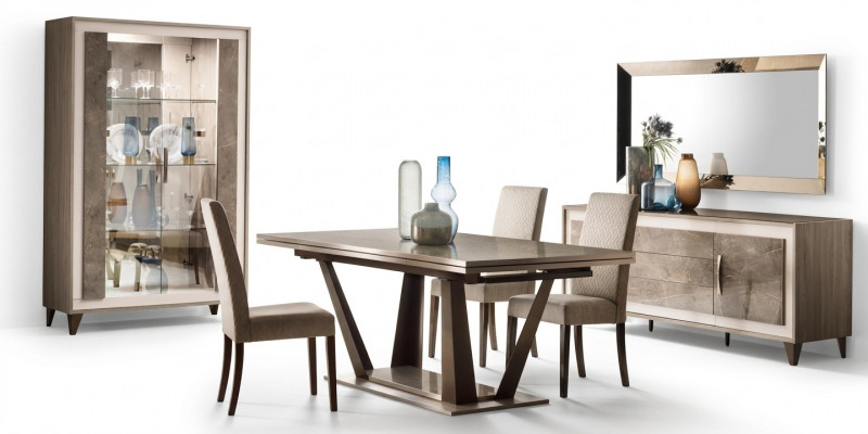 Iesszëmmer Set Garnitur Iessdësch Vitrin Kommode Spigel 4tlg. Set arredoclassic