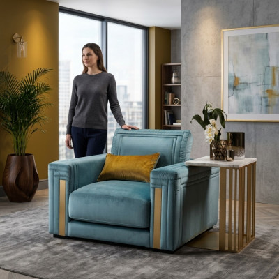 Club Lounge Design Lehnstull gepolstert Sofa Fernsehsessel Blo Arredoclassic