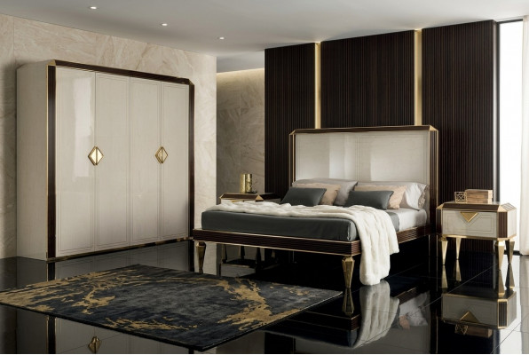 Bett 2x Nuetsdësch 3tlg. Schlofzëmmer Better Luxus 180x200 Zëmmer arredoclassic
