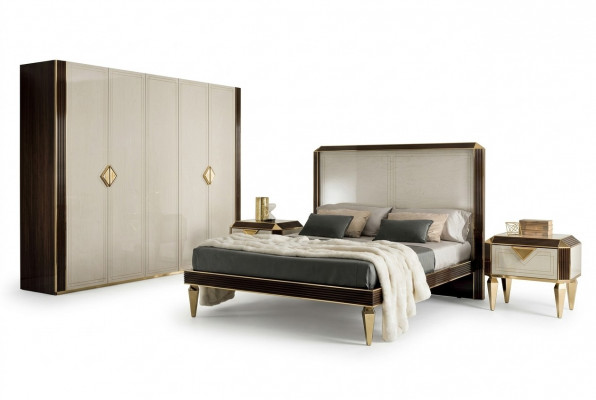 Bett 2x Nuetsdësch 3tlg. Schlofzëmmer Better Luxus 180x200 Zëmmer arredoclassic