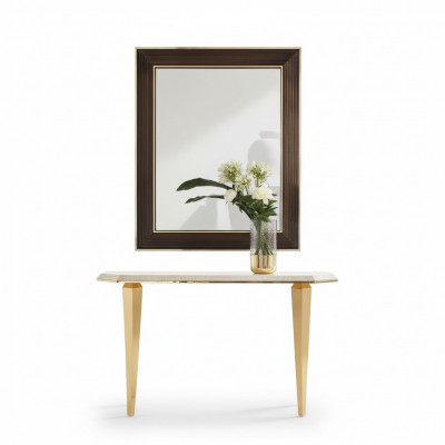 Holz Italienesch Miwwelen Konsolendësch Spigel Schief 2 Deeler Set arredoclassic