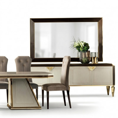 Designer Kommode Side Low Board Schaf Wunnzëmmer Holz Luxus Regal Anrichte