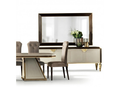 Designer Kommode Side Low Board Schaf Wunnzëmmer Holz Luxus Regal Anrichte