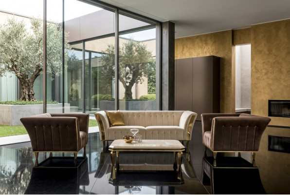 Design Sofagarnitur 3+1+1 Sëtzer Couch Polster Sofa Garnitur Set Arredoclassic