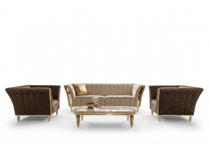 Design Sofagarnitur 3+1+1 Sëtzer Couch Polster Sofa Garnitur Set Arredoclassic