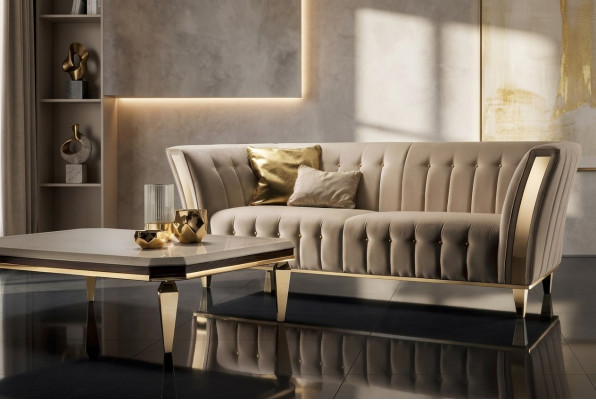 Edele Design Couchtisch Bäistelltisch Wunnzëmmer Dësch Holz Dëscher arredoclassic