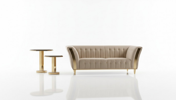 Canapéisdësch Luxus Design Canapé Dësch Kaffi Beistell Dëscher Wunnzëmmer Ronnd Dësch