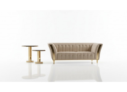 Canapéisdësch Luxus Design Canapé Dësch Kaffi Beistell Dëscher Wunnzëmmer Ronnd Dësch
