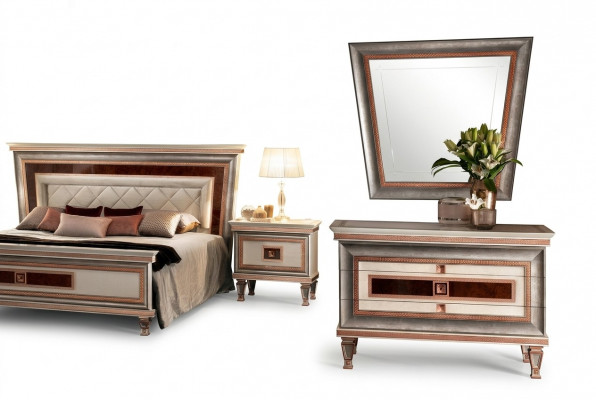 Elegant Stil Miwwelen Schlofzëmmer Kommod Schaf Klassesch Kredenz mat Spigel
