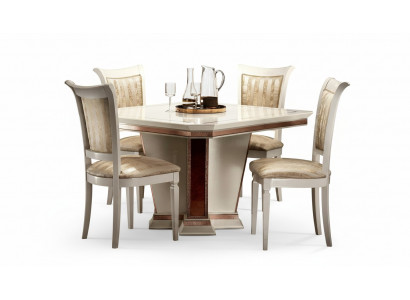 Barock Iessdësch Dësch Holz Grupp Iesszëmmer Wunnzëmmer Garnitur Design Dëscher