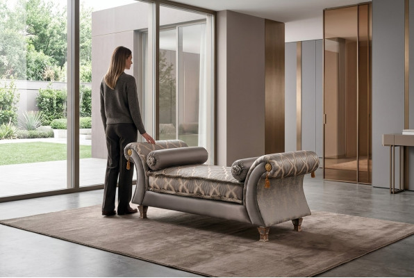 Chaiselongue Léin Miwwelen Ottomane Wunnzëmmer Design Sofa Léin arredoclassic