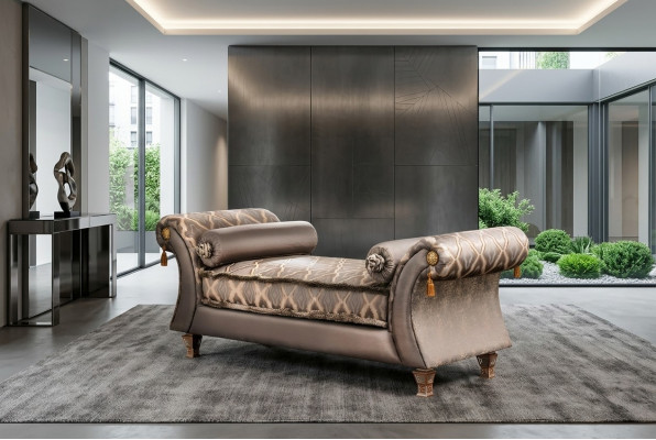 Chaiselongue Léin Miwwelen Ottomane Wunnzëmmer Design Sofa Léin arredoclassic