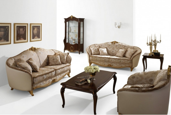 Canapé Canapé-Ensemble 3+3 Setzt Design Gepolsterte Canapé Couch Ensemble arredoclassic