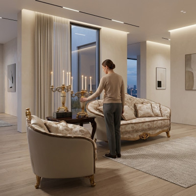 Edelt Design Couchtisch Wunnzëmmer Bäistelltisch Klassëschen Dësch Holz Dëscher