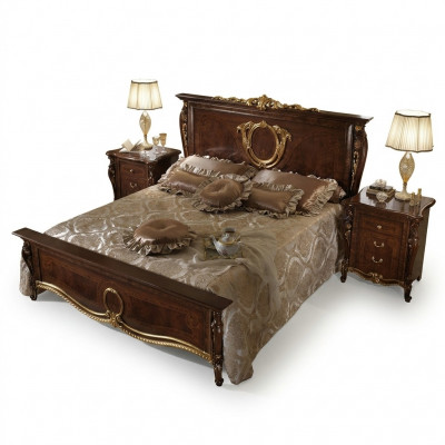 Bett 2x Nuetsdësch 3-deeleger Schlofzëmmersaz Design Modern Luxus Klassesch Miwwelen