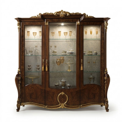 Luxus Vitrine Wunnzëmmer Miwwelen Schaf Glas Vitrinen Designer Schief Kommode