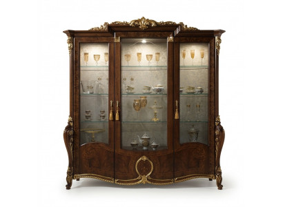 Luxus Vitrine Wunnzëmmer Miwwelen Schaf Glas Vitrinen Designer Schief Kommode