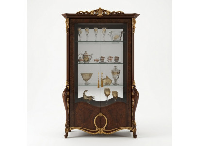 Wunnzëmmer Miwwelen Klassesch Holz Glas Vitrine Glasschaf Schaf Vitrinnen Nei