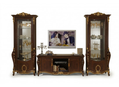 Wunnwand Barock Stil Wunnzëmmer Vitrin Sideboard RTV Regal Wunnwänn Schaf
