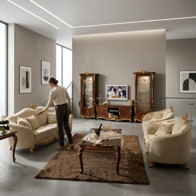 Sofagarnitur 3+1+1 Sëtzer Canapé Garnitur Sofas Canapé Design arredoclassic nei