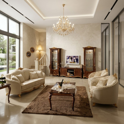 Sofagarnitur 3+1+1 Sëtzer Canapé Garnitur Sofas Canapé Design arredoclassic nei