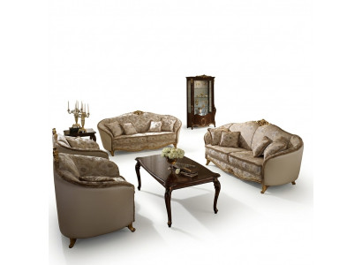 Këssen Dëscher Couch Luxus Sofagarnitur 3+2+1 Sëtz Set Sofa Arredoclassic Nei