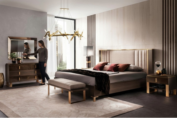 Luxus Schlofzëmmer Sets Bett 2x Nuetsdësch Klasseschen Design Better Miwwel 3 Stéck.