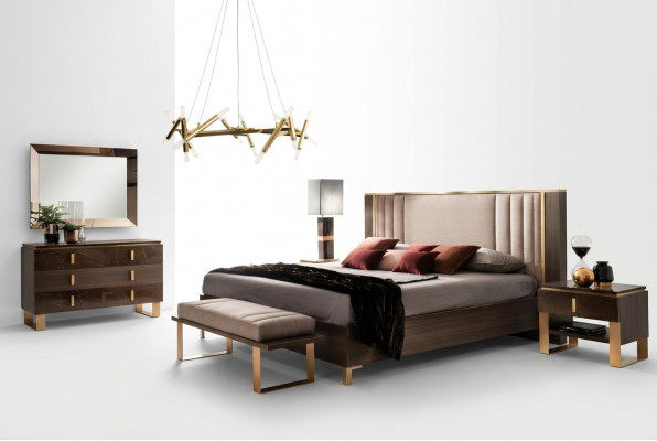 Luxus Schlofzëmmer Sets Bett 2x Nuetsdësch Klasseschen Design Better Miwwel 3 Stéck.